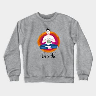 breathe. calligraphy Crewneck Sweatshirt